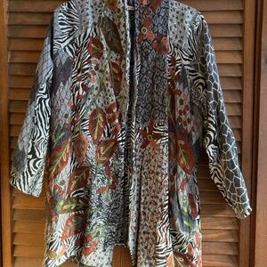 Soft Surroundings Fun, Open Front, Multicolour Topper - head turner!